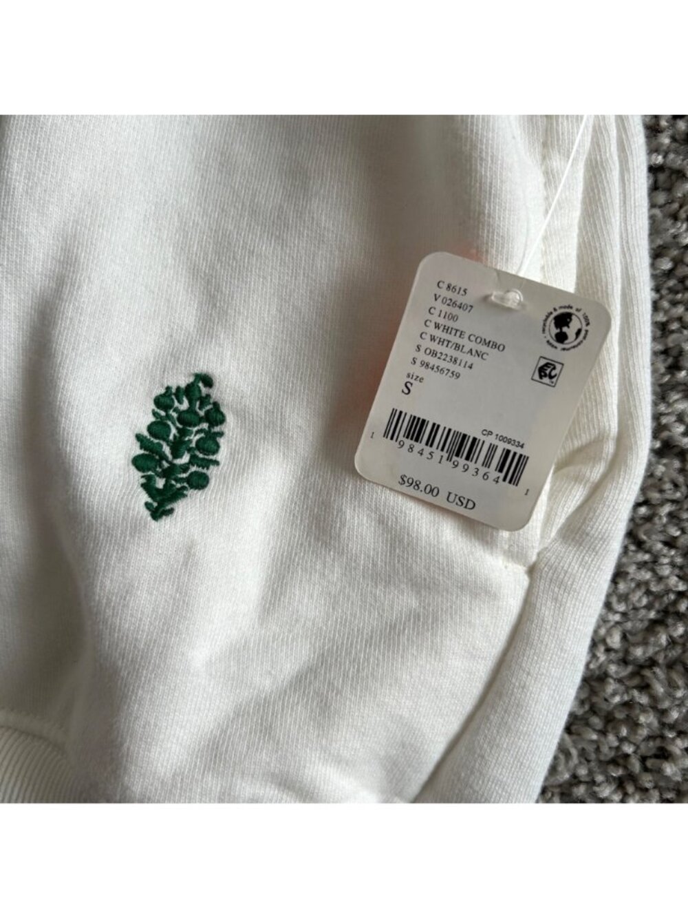 FP Movement Women's Sz Small White Crewneck All Star Embroidered Logo Sweatshirt - Picture 5 of 16